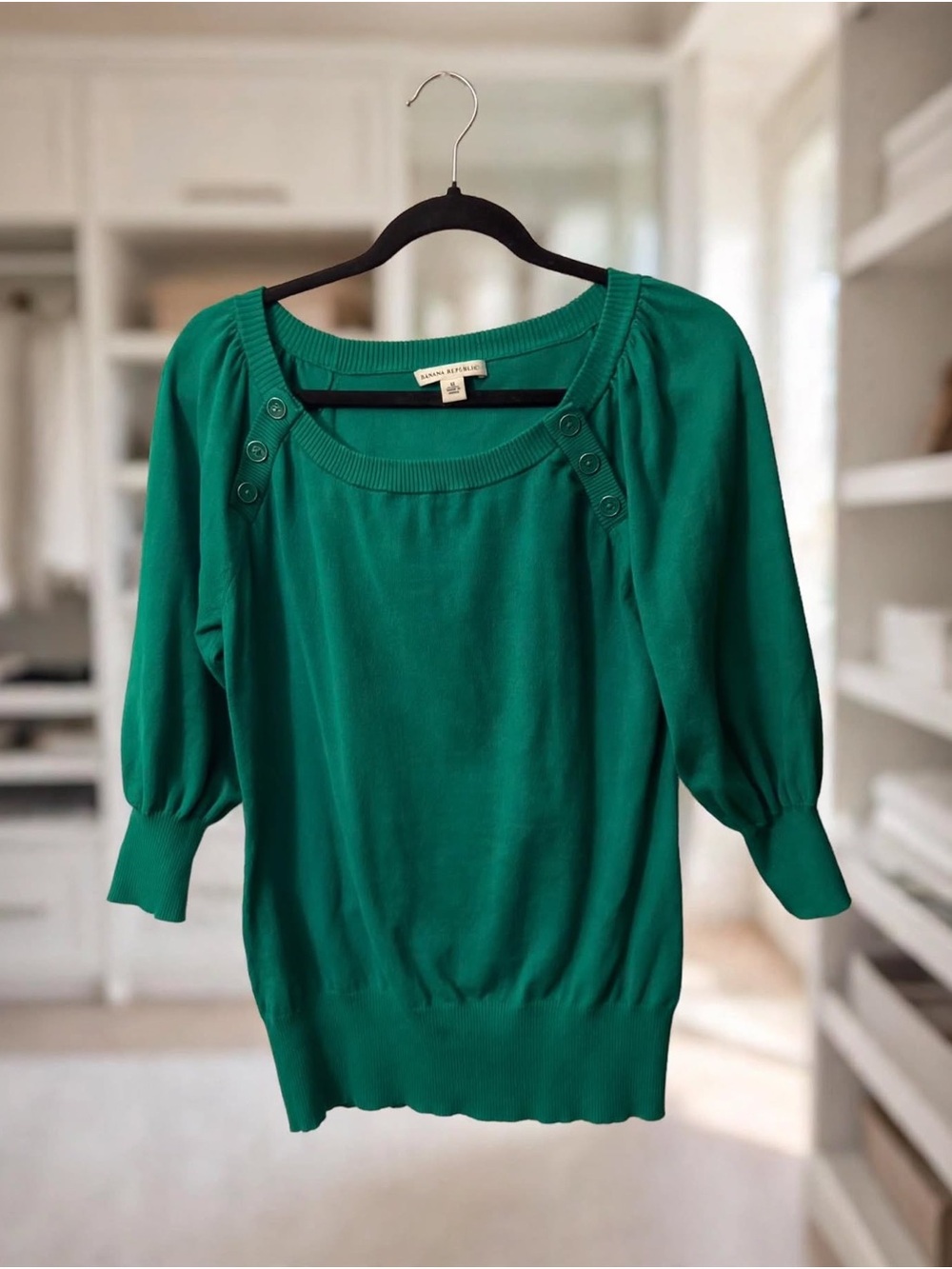 Banana Republic Women's Green Knit Pullover Size M